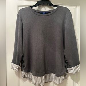 Apt. 9 Charcoal Gray Top